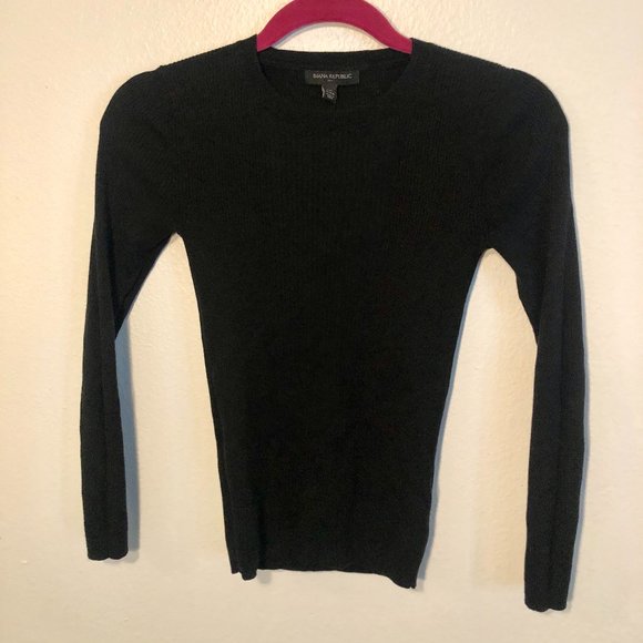 Banana Republic Sweaters Banana Republic Black Crewneck Sweater Xxs
